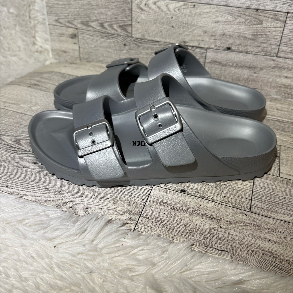 Birkenstock Arizona Essentials in Metallic Silver - Picture 3 of 6